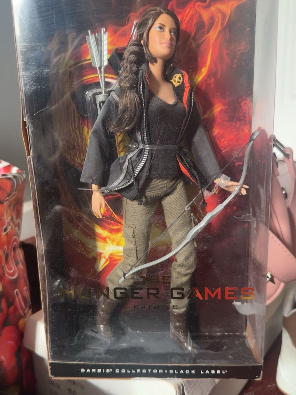 Mattel Barbie The Hunger Games Katniss Black Jacket with Olive Pants